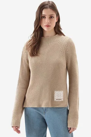 Woolrich Bavlněný svetr Natural Dyeing barva