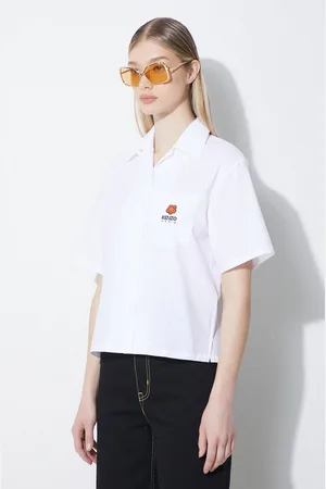 Kenzo Bavlněná košile Boke Cropped Hawaiian Shirt barva