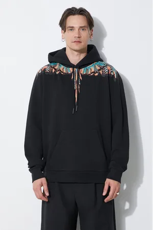 MARCELO BURLON Bavlněná mikina Grizzly Wings Regular Hoodie pánská