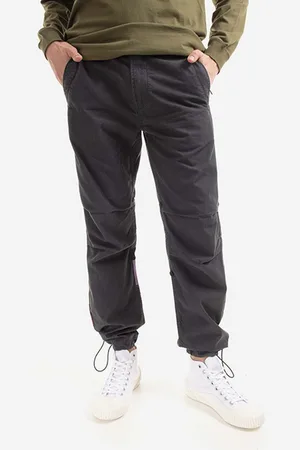 Maharishi Bavlněné kalhoty Warhol Flowers Snopants 3687 BLACK barva