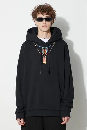 MARCELO BURLON Bavlněná mikina Feather Necklace pánská