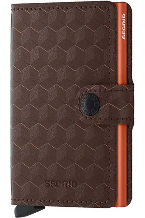Secrid Kožená peněženka Optical Brown-Orange barva