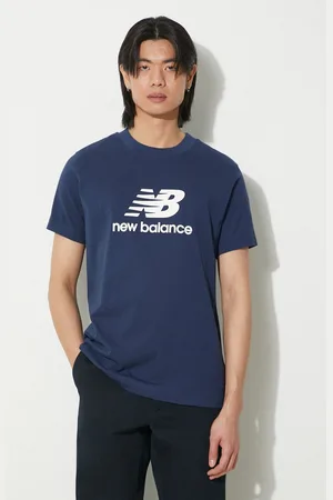 New Balance Bavlněné tričko Sport Essentials tmavomodrá barva