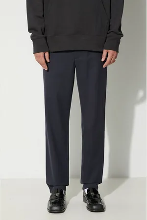 Norse projects Kalhoty s příměsí vlny Ezra Relaxed Cotton Wool Twill tmavomodrá barva
