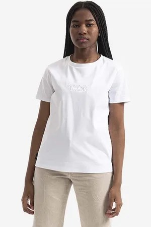 Woolrich Bavlněné tričko Logo T-shirt CFWWTE0056FRUT297 barva