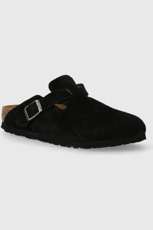 Birkenstock Semišové pantofle Boston dámské