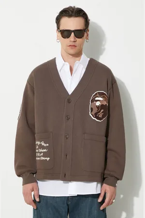 A Bathing Ape Mikina College Badges Sweat Cardigan barva