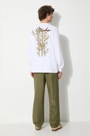 Maharishi Bavlněné tričko s dlouhým rukávem Dragon Bamboo barva