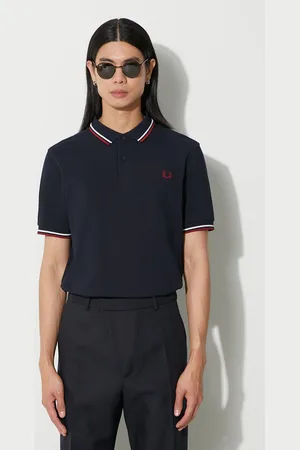 Fred Perry Bavlněné polo tričko tmavomodrá barva