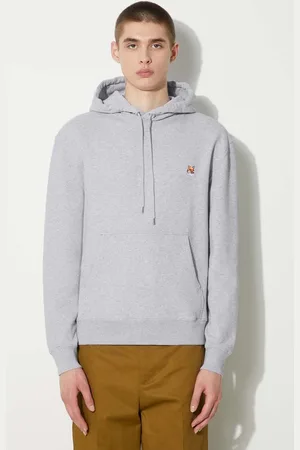 Maison Kitsuné Bavlněná mikina Fox Head Patch Regular Hoodie pánská