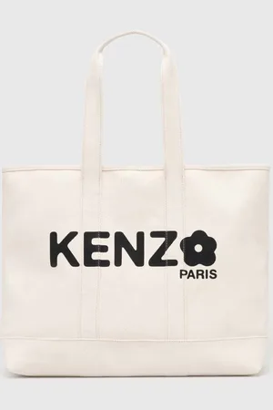 Kenzo Bavlněná kabelka Utility Large Tote Bag barva