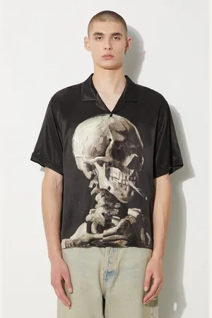 STAMPD Košile Skeleton Camp Collar Buttondown pánská