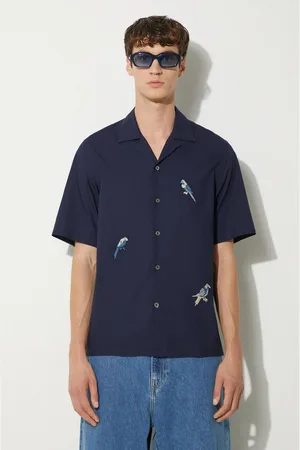 Paul Smith Bavlněná košile tmavomodrá barva