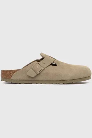 Birkenstock Semišové pantofle Boston dámské