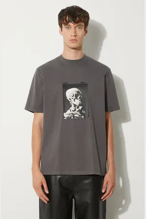 STAMPD Bavlněné tričko Skeleton Garment Dye Relaxed Tee V2 barva