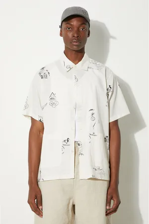 Carhartt Košile s příměsí lnu Stamp Shirt barva