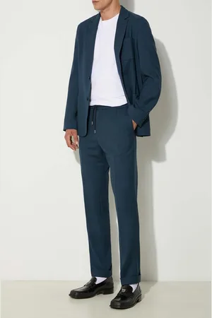 Paul Smith Vlněné kalhoty zelená barva