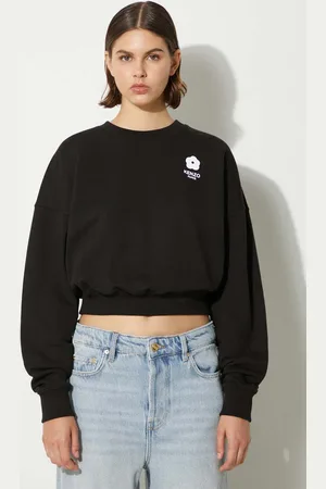 Kenzo Bavlněná mikina Flower Boke 2.0 Cropped Sweat dámská