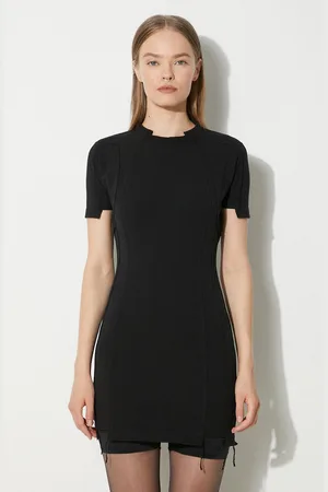 Vetements Šaty Blackout Cut-Up Mini Dress barva