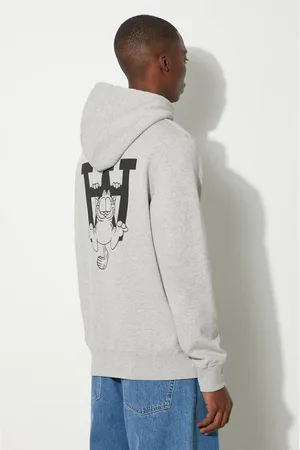 WoodWood Bavlněná mikina X Garfield Ian Hoodie Hanging 30045601-2424 BLACK pánská