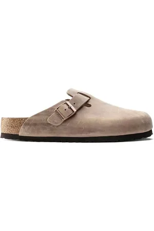Birkenstock Nubukové pantofle Boston SFB barva