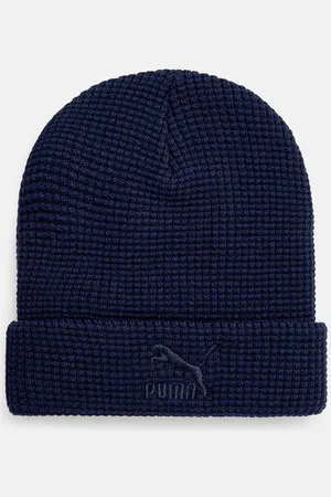 PUMA Čepice Classics Mid Fit Beanie tmavomodrá barva