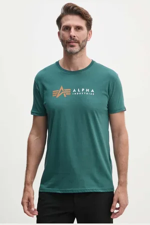 Alpha Industries Bavlněné tričko Label barva