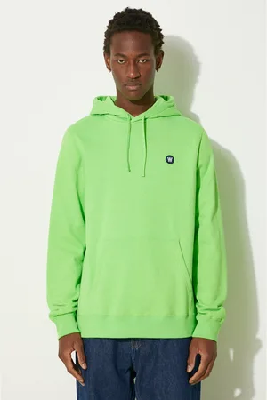 WoodWood Bavlněná mikina Ian Hoodie GOTS 10245604-2424 PALE GREEN pánská