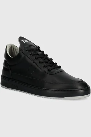 Filling pieces Kožené tenisky Low Top Bianco barva