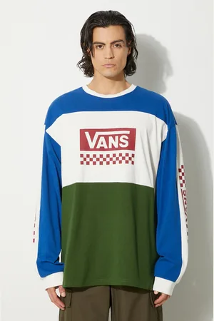 Vans Bavlněné tričko s dlouhým rukávem Premium Classics LX Branded Panel s potiskem