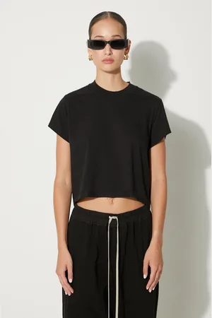Rick Owens Bavlněné tričko Rick Owens Cropped Small Level T barva
