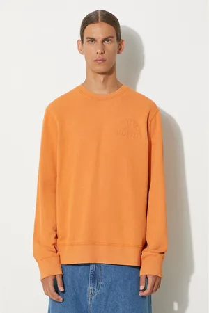WoodWood Bavlněná mikina Hugh Embossed Sweatshirt 12315602-2474 ABRICOT ORANGE pánská