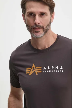 Alpha Industries Bavlněné tričko Label barva