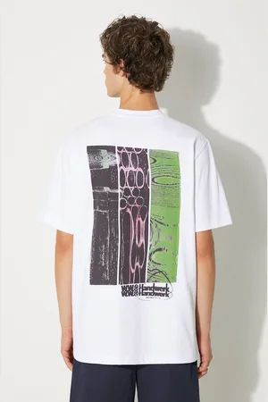 WoodWood Bavlněné tričko Haider Texture T-shirt 12245706-2106 ANTHRACITE barva