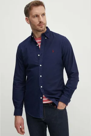 Ralph Lauren Bavlněná košile tmavomodrá barva