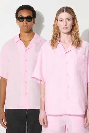 The Pangaia Lněná košile DNA Linen Camp Collar Shirt barva
