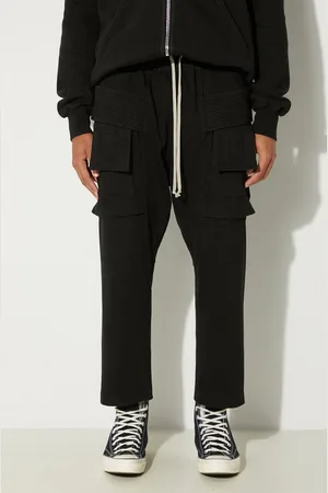 Rick Owens Bavlněné tepláky Rick Owens Creatch Cargo Cropped Drawstring barva
