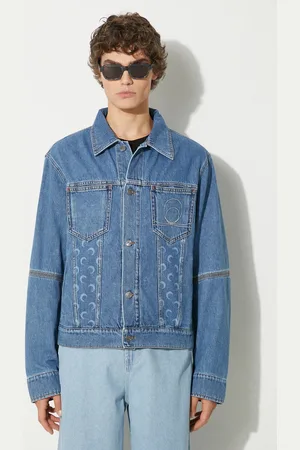 Marine Serre Džínová bunda Moon Laser Denim Trucker Jacket pánská