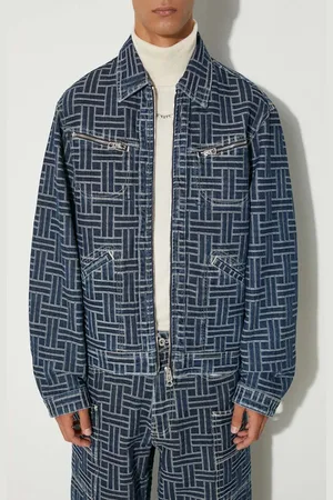 Kenzo Džínová bunda Trucker Denim Jacket Weave pánská