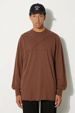 Rick Owens Bavlněné tričko s dlouhým rukávem Rick Owens Jumbo barva