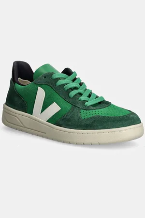 Veja Kožené tenisky V-10 zelená barva