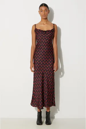 Marine Serre Šaty Moon Printed Flou Long Slip Dress barva