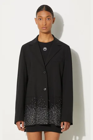 J.W.Anderson Vlněné sako Crystal Hem Blazer barva