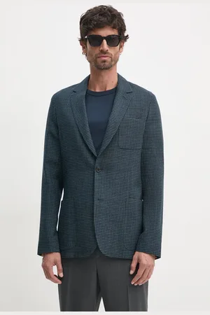 Paul Smith Vlněné sako tmavomodrá barva