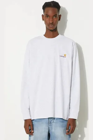 Carhartt Bavlněné tričko s dlouhým rukávem Longsleeve American Script T-Shirt barva
