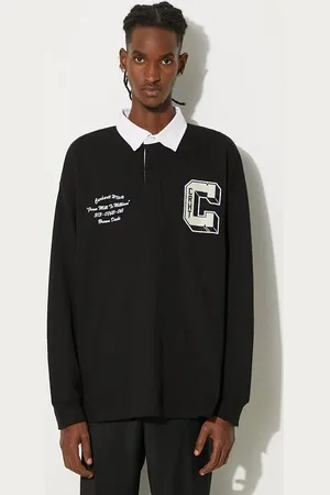 Carhartt Bavlněné tričko s dlouhým rukávem Longsleeve Brown Ducks Rugby Shirt barva