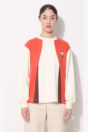 WoodWood Bavlněné tričko s dlouhým rukávem X Fila bílá barva