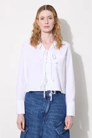 J.W.Anderson Bavlněná košile Bow Tie Cropped Shirt barva