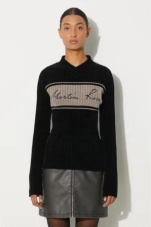 MARTINE ROSE Svetr Chenille V-Neck Jumper barva