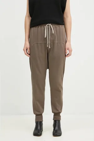 Rick Owens Bavlněné tepláky Rick Owens Prisoner Drawstring barva